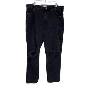 Abercrombie & Fitch‎ Jeans Women's 18 Black The 90's Straight Ultra High Rise